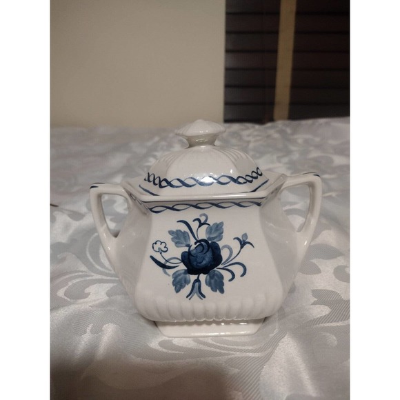 Baltio Adams Real English Ironstone Hand Painted Sugar Dish - Picture 1 of 5